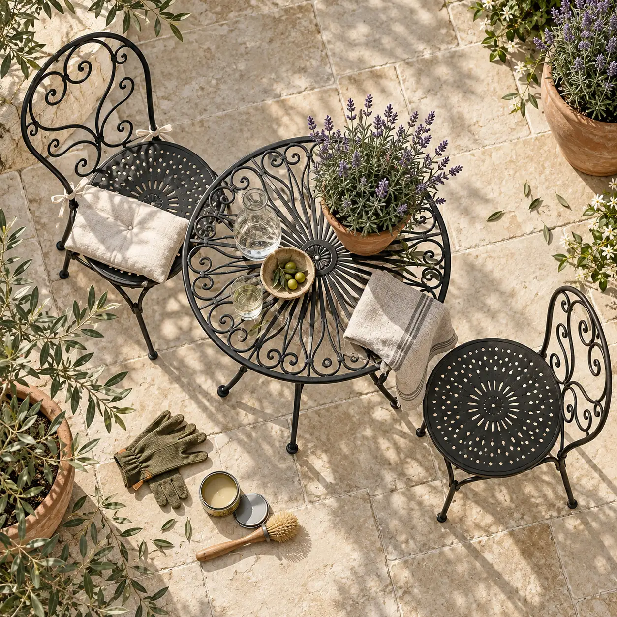 Salon de jardin en fer forgé : l’élégance durable face au risque de rouille